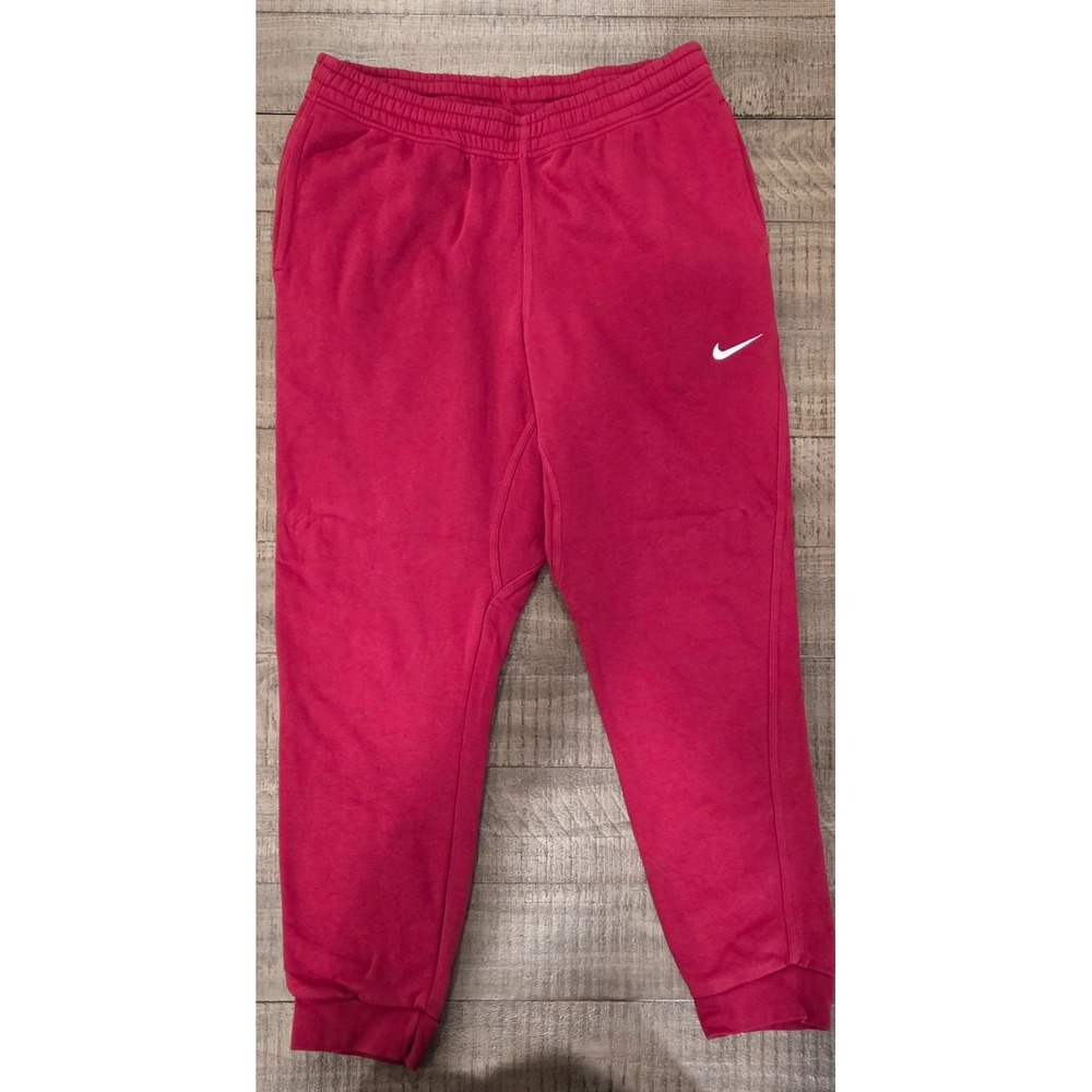 Nike Red Fleece Embroidered Sweatpants Size Xtra Large